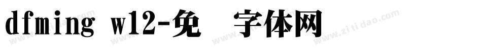 dfming w12字体转换